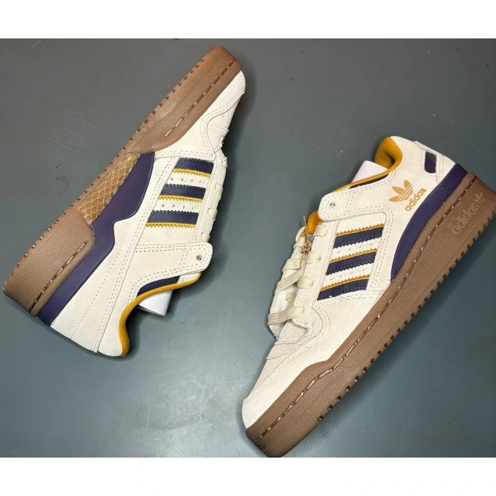 Adidas Forum Low‎ CL Purple/Gold JS1098 Mens Size 4
